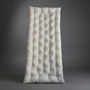 تشک سنتی بزرگسال تاشو و مسافرتی سفید با دوخت لمسه کاری شده (Quilted) برای استراحت و خوابیدن